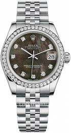 Rolex Datejust 31 Czarny/Stal Ø31 mm 178384-0005