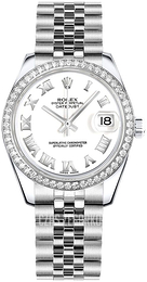 Rolex Datejust 31 Biały/Stal Ø31 mm 178384-0006