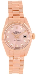 Rolex Lady Oyster Perpetual Różowy/18 karatowe różowe złoto Ø26 mm 179175/1