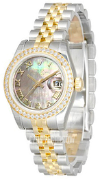 Rolex Perpetual 26 Srebrny/Stal w odcieniu złota Ø26 mm 179383/2