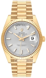 Rolex Day-Date 40 Srebrny/18 karatowe żółte złoto Ø40 mm 228238-0008