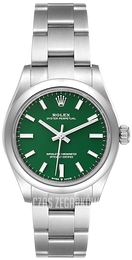 Rolex Oyster Perpetual 31 Zielony/Stal Ø31 mm 277200-0006