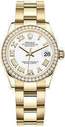 Rolex Datejust 31 Biały/18 karatowe żółte złoto Ø31 mm 278288RBR-0008
