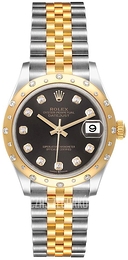 Rolex Datejust 31 Szary/18 karatowe żółte złoto Ø31 mm 278343RBR-0022