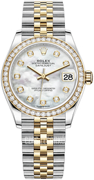 Rolex Datejust 31 Biały/18 karatowe żółte złoto Ø31 mm 278383RBR-0028