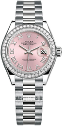 Rolex Lady-Datejust 28 Różowy/18 karatowe białe złoto Ø28 mm 279139RBR-0012