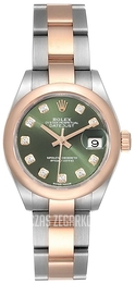 Rolex Lady-Datejust 28 Zielony/18 karatowe różowe złoto Ø28 mm 279161-0008