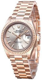 Rolex Lady-Datejust 28 Srebrny/18 karatowe różowe złoto Ø28 mm 279175-0001
