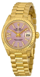 Rolex Lady-Datejust 28 Purpurowy/18 karatowe żółte złoto Ø28 mm 279178-0011
