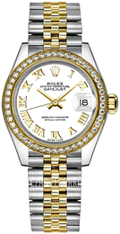 Rolex Lady-Datejust 28 Biały/18 karatowe żółte złoto Ø28 mm 279383RBR-0023