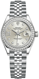 Rolex Lady-Datejust 28 Srebrny/Stal Ø28 mm 279384RBR-0021