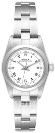 Rolex Oyster Perpetual Biały/Stal Ø24 mm 76080/2