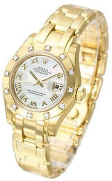 Rolex Pearlmaster 29 Biały/18 karatowe żółte złoto Ø29 mm 80318-4