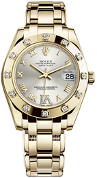 Rolex Pearlmaster 34 Srebrny/18 karatowe żółte złoto Ø34 mm 81318-0036