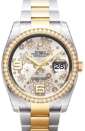 Rolex Datejust Gold/Steel Srebrny/18 karatowe żółte złoto Ø36 mm 116243/3