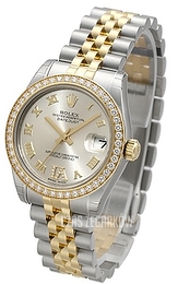 Rolex Datejust Lady 31 mm Srebrny/18 karatowe żółte złoto Ø31 mm 178383-0007