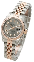 Rolex Lady Oyster Perpetual Srebrny/18 karatowe różowe złoto Ø26 mm 179171/10