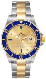 Rolex Submariner Szampański/18 karatowe żółte złoto Ø40 mm 16613 CHADIA