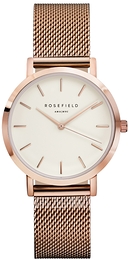 Rosefield The Tribeca Biały/Stal w kolorze różowego złota Ø33 mm TWR-T50