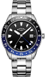 Rotary Henley Czarny/Stal Ø42 mm GB05108/63