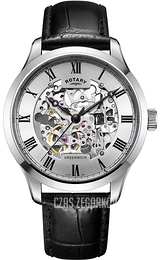 Rotary Greenwich Srebrny/Skóra Ø42 mm GS02940/06