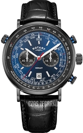 Rotary Henley Niebieski/Skóra Ø42 mm GS05238/05