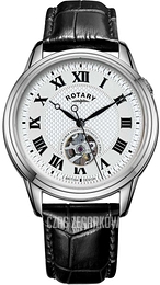 Rotary Cambridge Srebrny/Skóra Ø40 mm GS05365/70