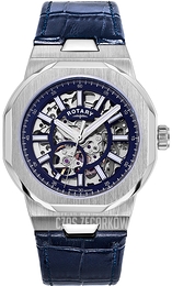 Rotary Regent Srebrny/Skóra Ø40 mm GS05415/05