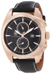 S.Coifman Dress Czarny/Skóra Ø44 mm SC0135