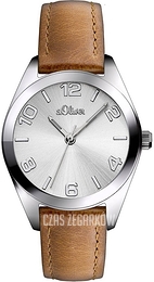 S.Oliver Other Srebrny/Skóra Ø31 mm SO-2771-LQ