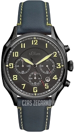 S.Oliver Other Szary/Skóra Ø44 mm SO-3181-LC