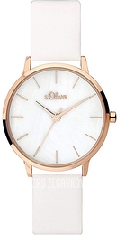 S.Oliver Classic Szary/Skóra Ø34 mm SO-3703-LQ