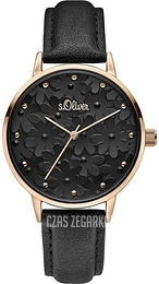 S.Oliver Other Czarny/Skóra Ø36 mm SO-3786-LQ