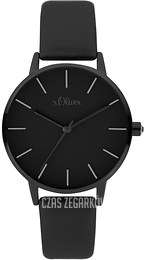 S.Oliver Other Czarny/Skóra Ø37 mm SO-3825-LQ