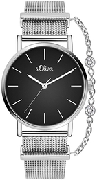S.Oliver Other Czarny/Stal Ø35 mm SO-3827-MQ