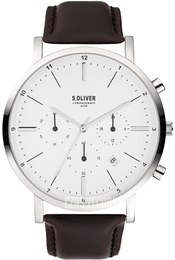 S.Oliver Other Biały/Skóra Ø44 mm SO-3856-LC