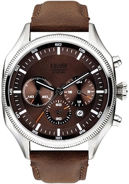 S.Oliver Other Brązowy/Skóra Ø44 mm SO-3864-LC