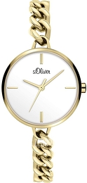 S.Oliver Classic Srebrny/Stal w odcieniu złota Ø30 mm SO-3987-MQ