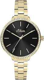 S.Oliver Other Czarny/Stal w odcieniu złota Ø36 mm SO-4096-MQ