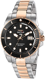 Sector Czarny/Stal w kolorze różowego złota Ø41 mm R3253276002