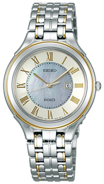 Seiko Biały/Stal w odcieniu złota Ø39 mm SADL002