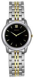 Seiko Czarny/Stal w odcieniu złota SFP599