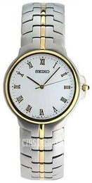 Seiko Biały/Stal w odcieniu złota Ø26 mm SFR972