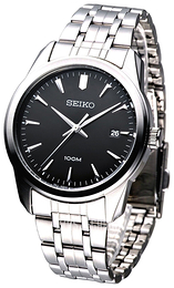 Seiko Dress Czarny/Stal Ø42 mm SGEG05P1
