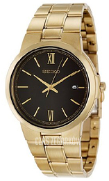 Seiko Dress Czarny/Stal w odcieniu złota Ø40 mm SGEG48