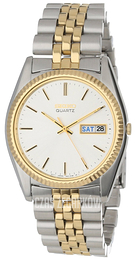 Seiko Dress Biały/Stal w odcieniu złota Ø40 mm SGF204