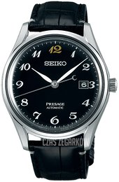 Seiko Presage Czarny/Skóra Ø39.5 mm SJE081J1