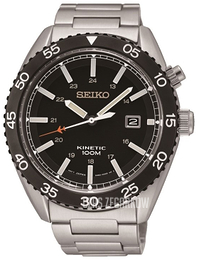 Seiko Kinetic Czarny/Stal Ø43 mm SKA617P1