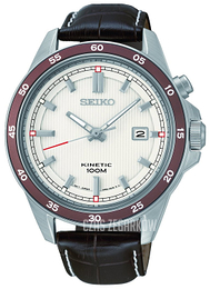 Seiko Kinetic Biały/Skóra Ø44 mm SKA645P1