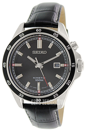 Seiko Czarny/Skóra Ø43 mm SKA647P1